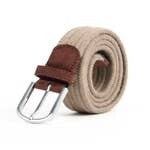  Men's Thick Woven Belt in Sand