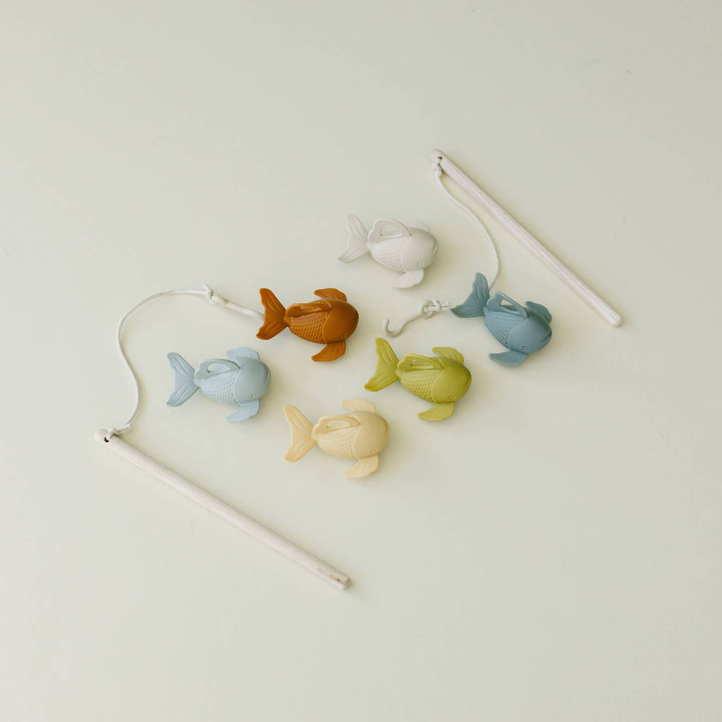silicone & wood fishing set
