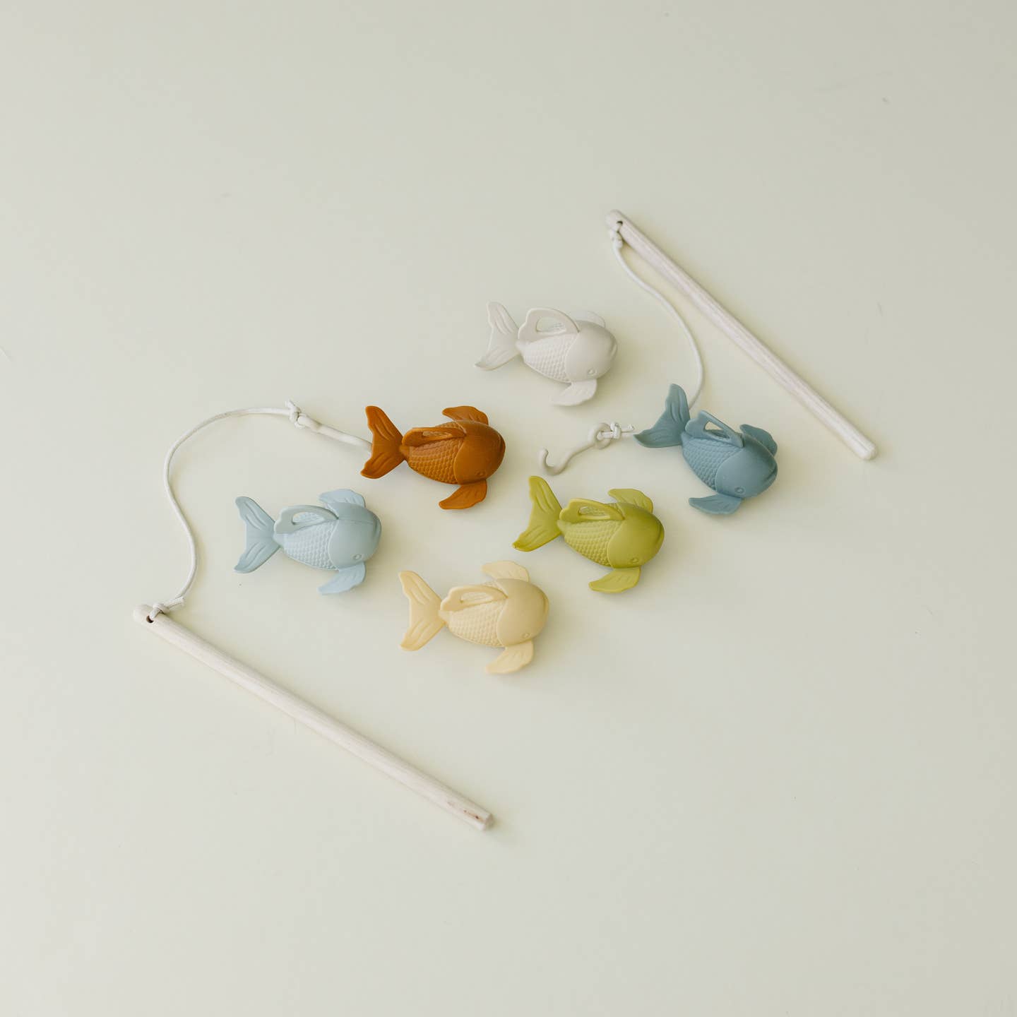 silicone & wood fishing set