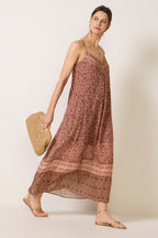 coastal v neck maxi dress
