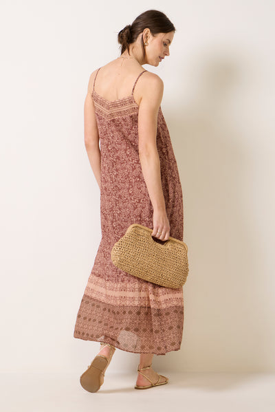 coastal v neck maxi dress
