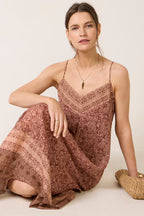 coastal v neck maxi dress