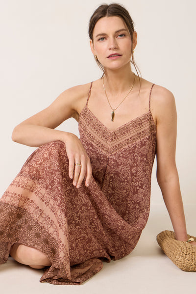 coastal v neck maxi dress