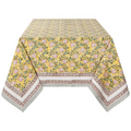 clematis block print tablecloth