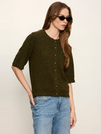 short sleeve cardigan in kalamata