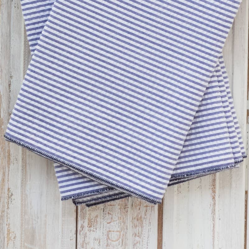 seersucker napkin set - navy