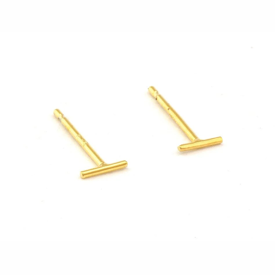 petite gold bar studs