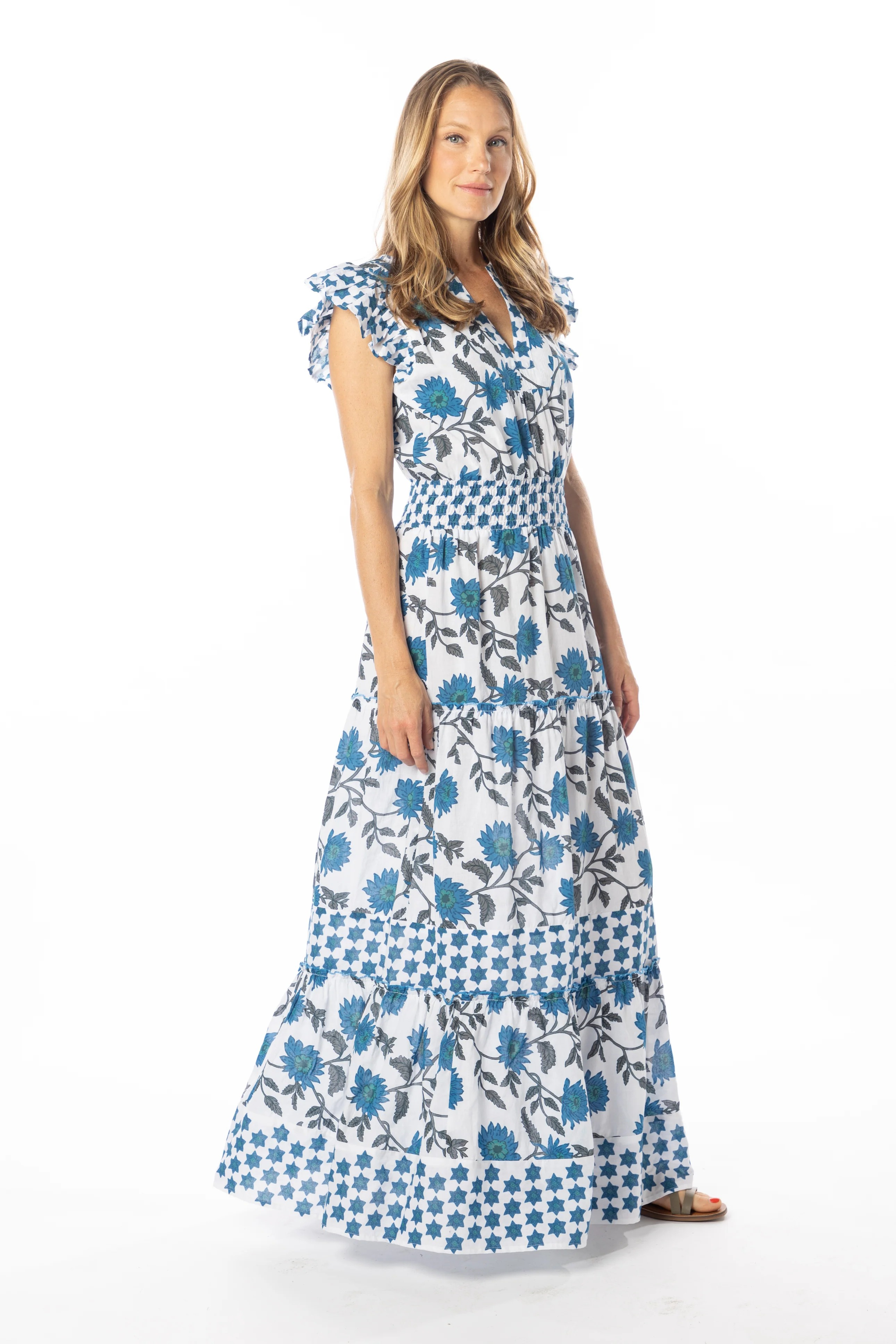 caro dress in gerbera blue