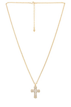 the donatella cross necklace - white