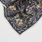 wolf garden navy square scarf