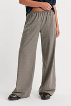 the pull on trouser in mini plaid