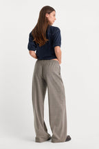 the pull on trouser in mini plaid