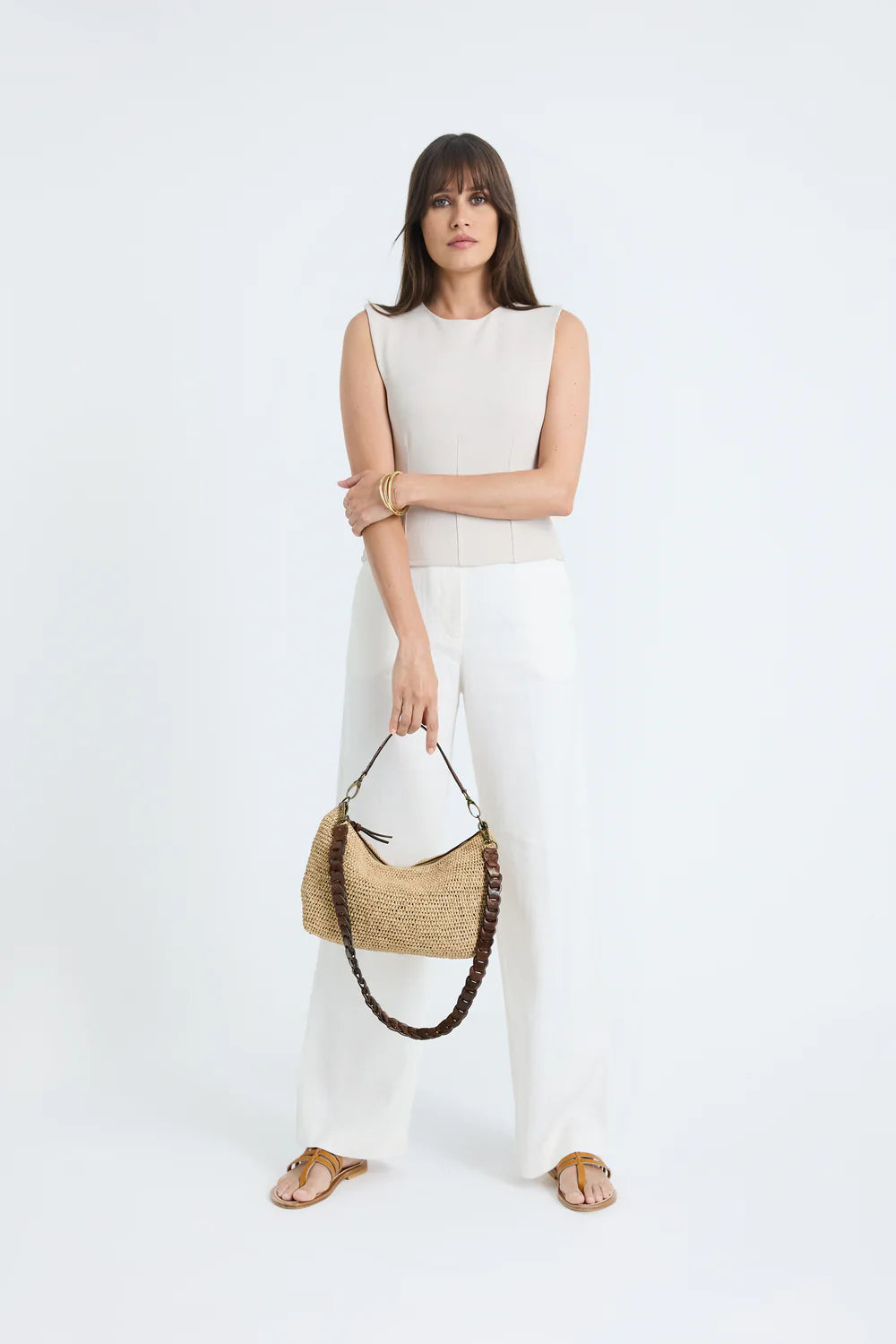 mihaja braided handle in dark tea