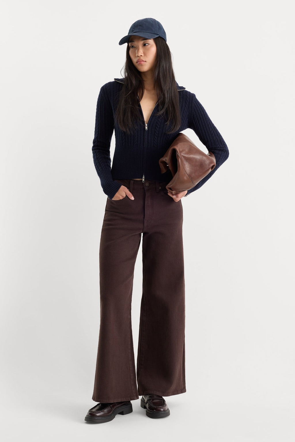 good waist palazzo ankle in espresso