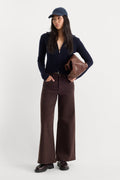 good waist palazzo ankle in espresso