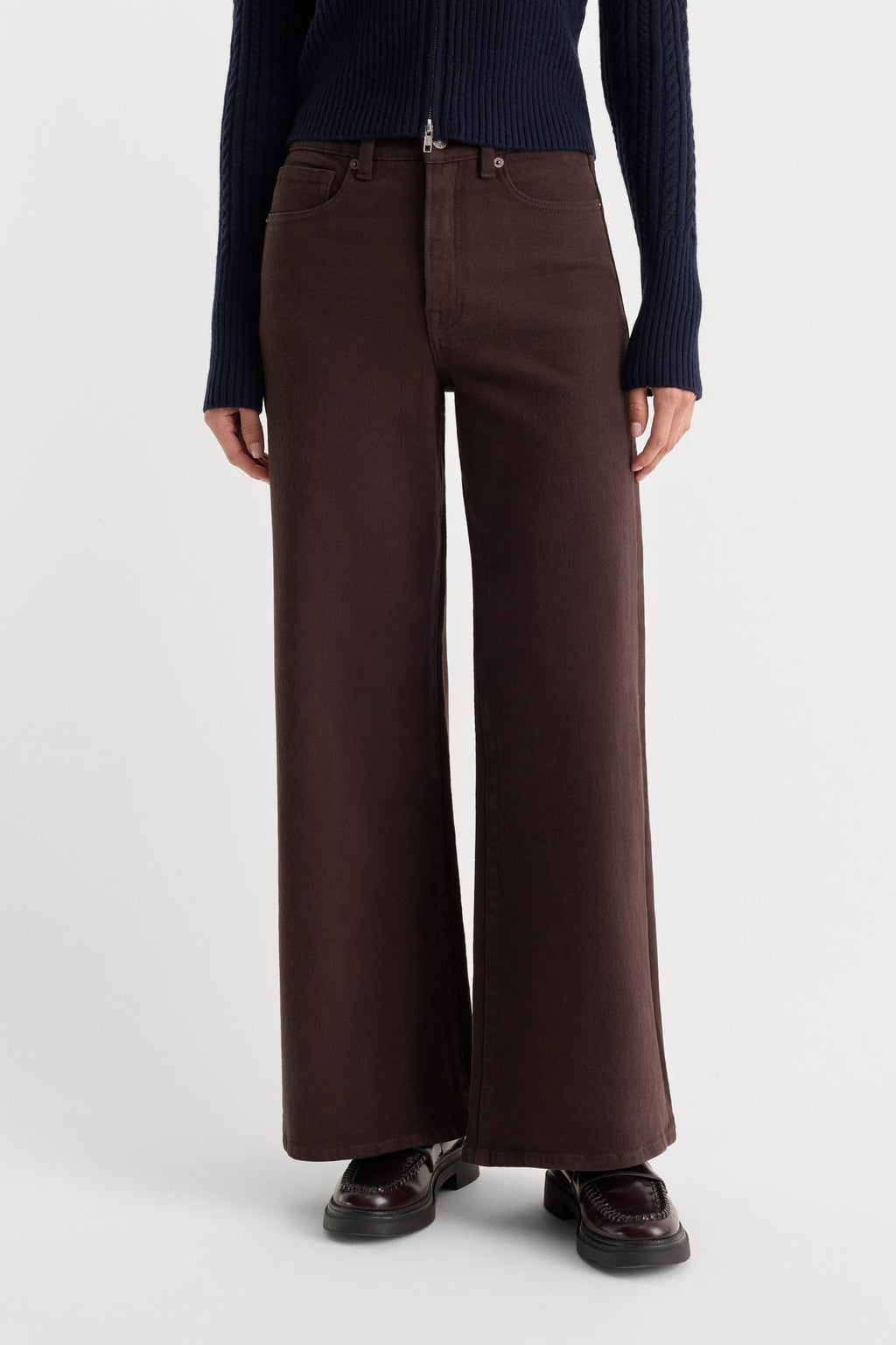 good waist palazzo ankle in espresso