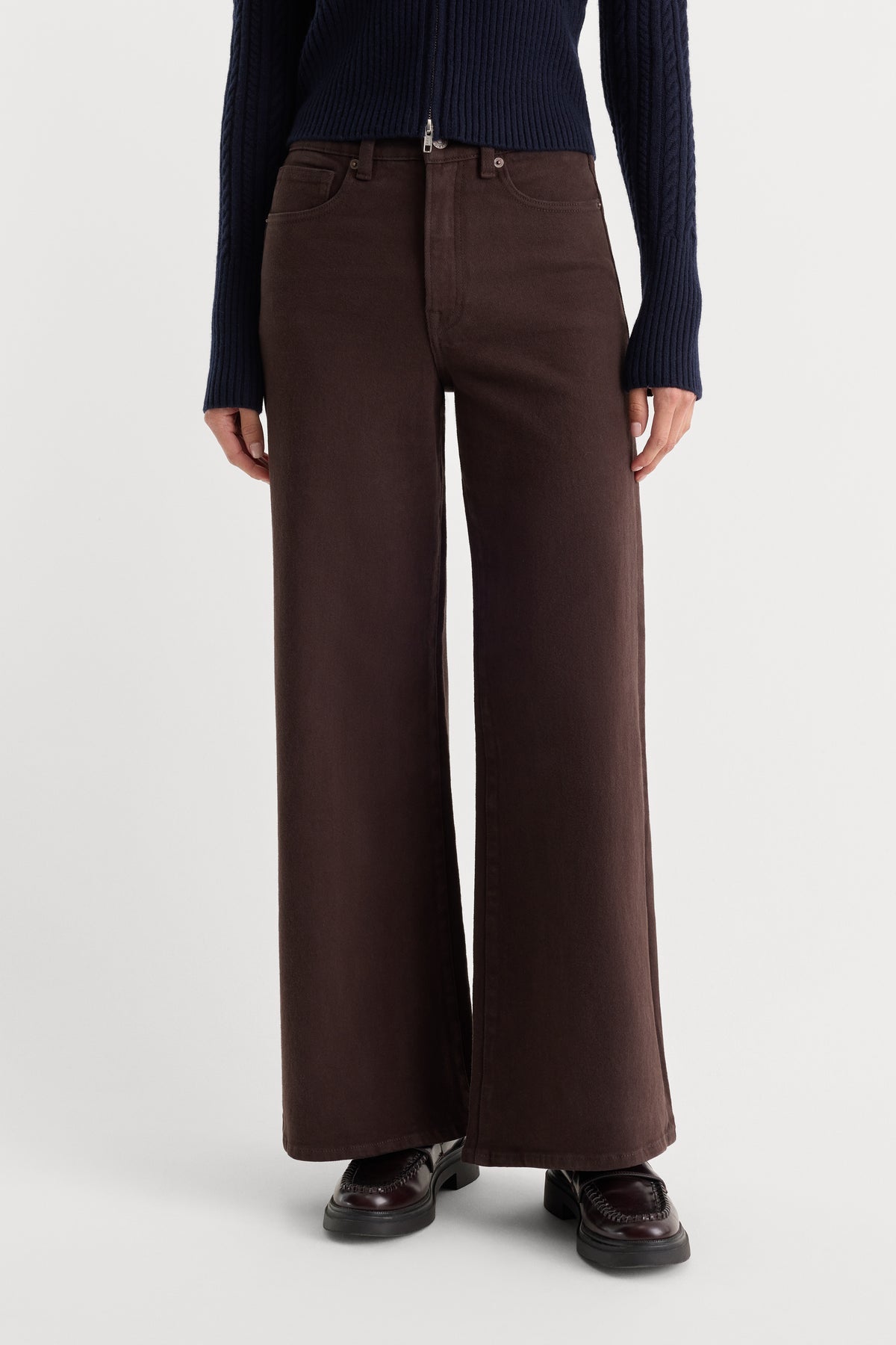 good waist palazzo ankle in espresso