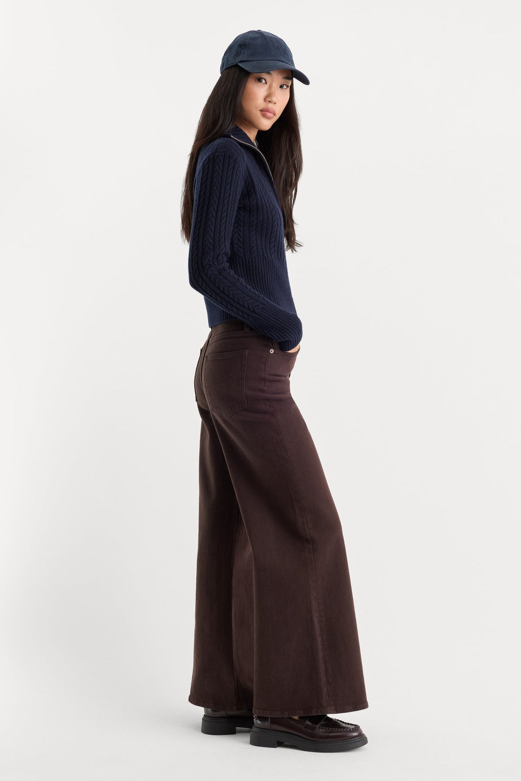 good waist palazzo ankle in espresso