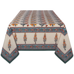 marigold block print tablecloth