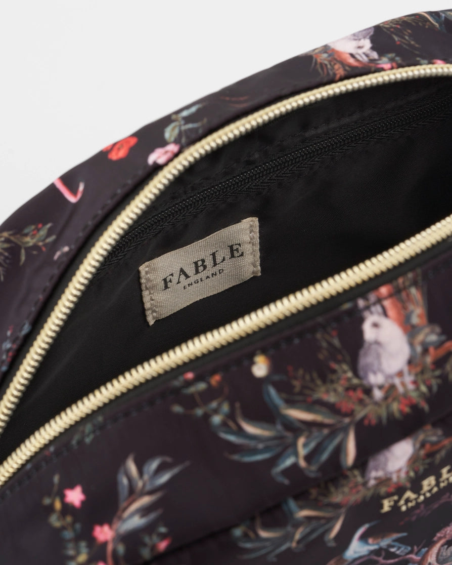 wonderland black travel pouch