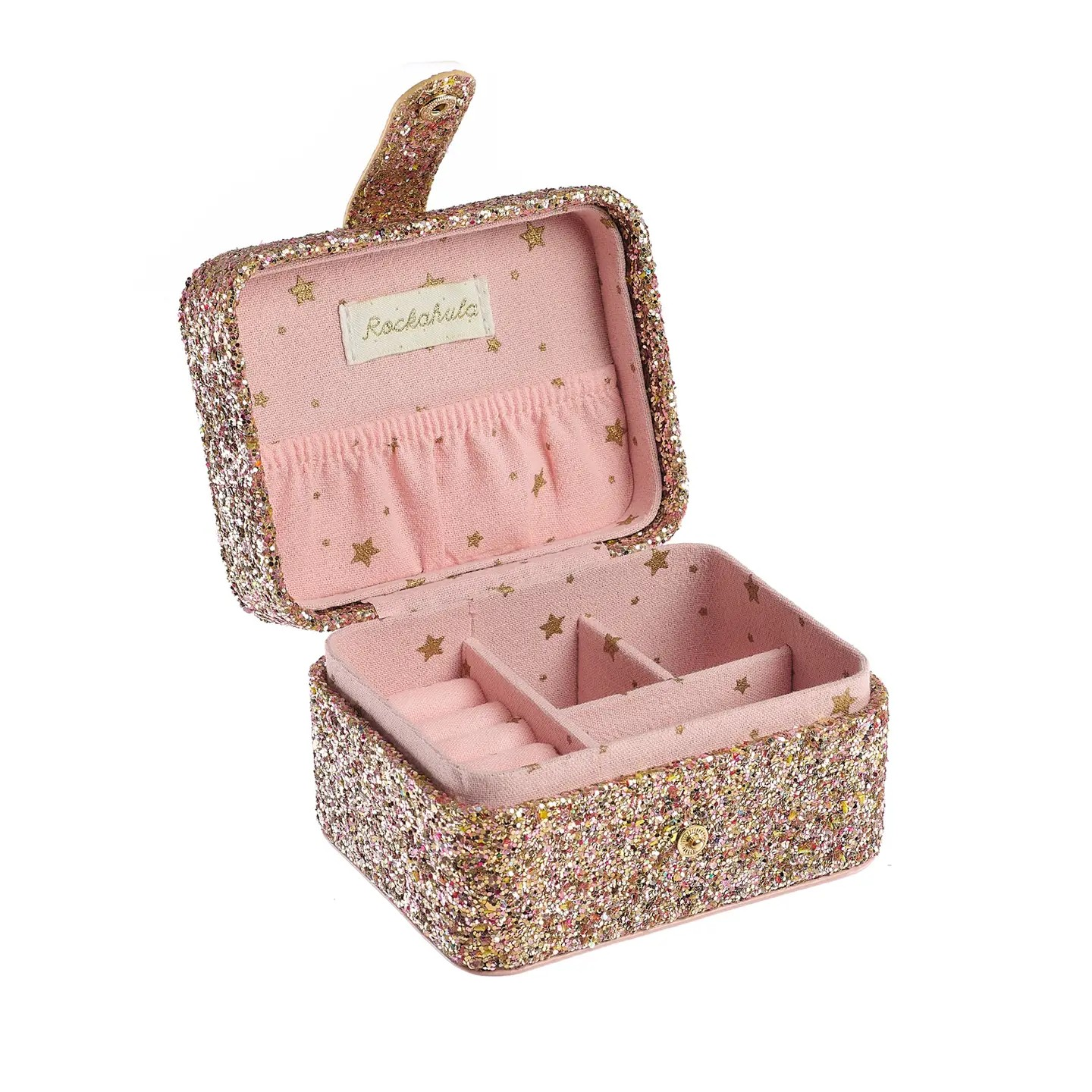 confetti glitter gold jewelry box