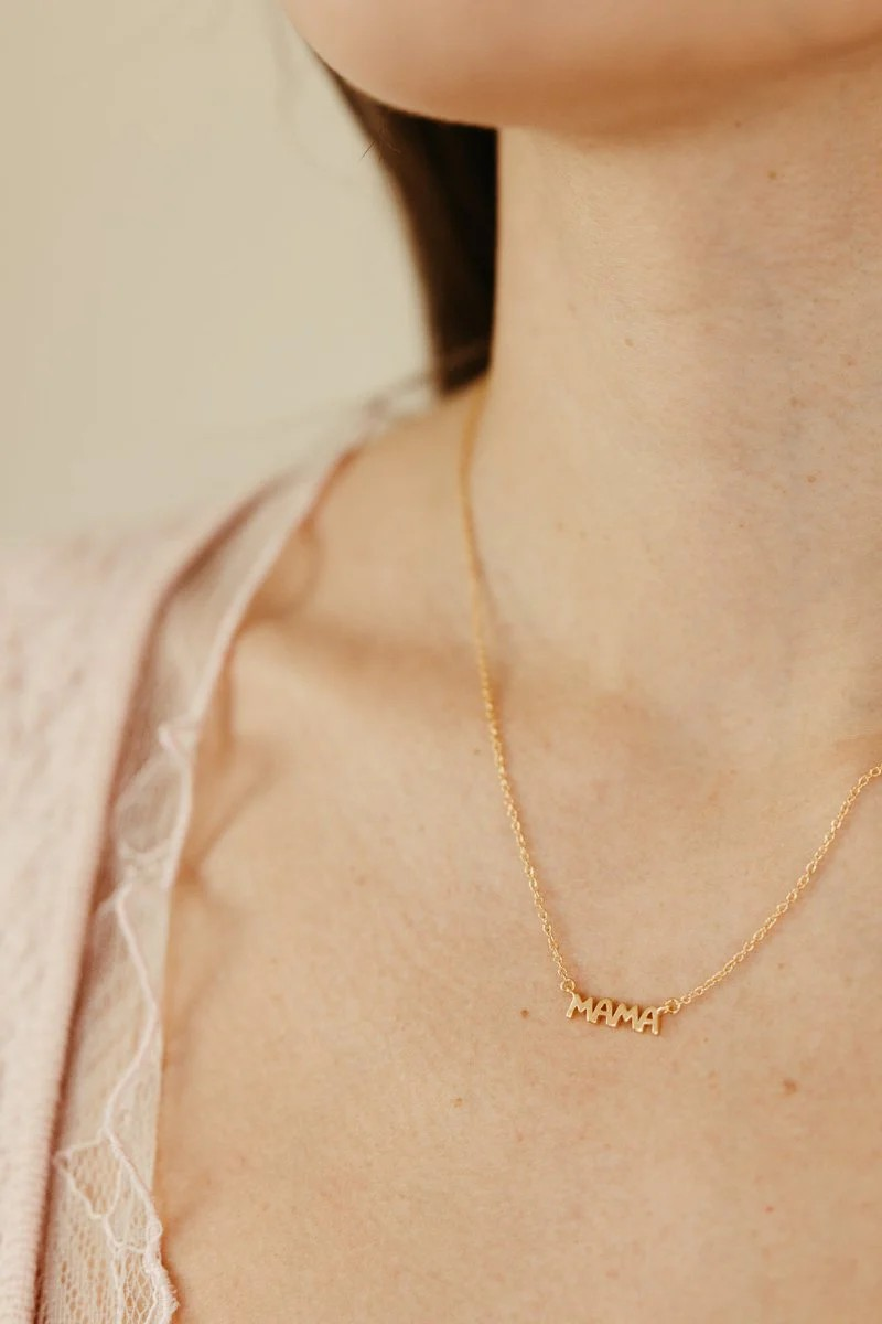 dainty mama necklace