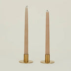 essential brass candle holders - set of two