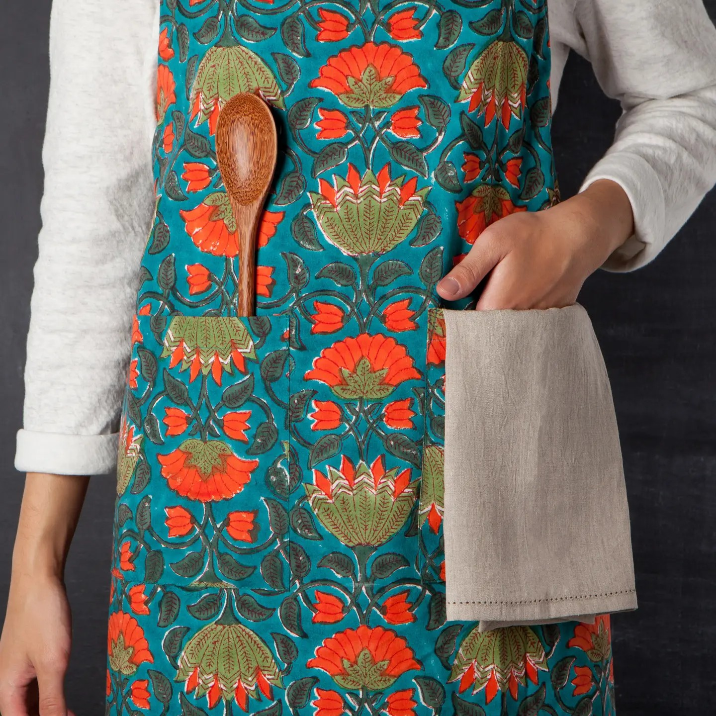 allure block print apron