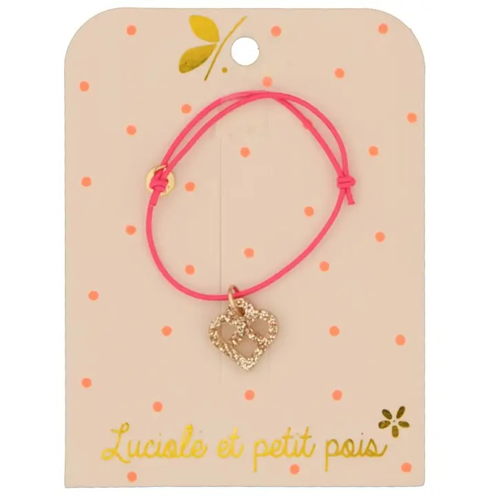 elastic cord bracelet with pretzel