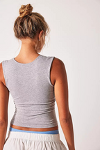 clean lines cami in heather gray
