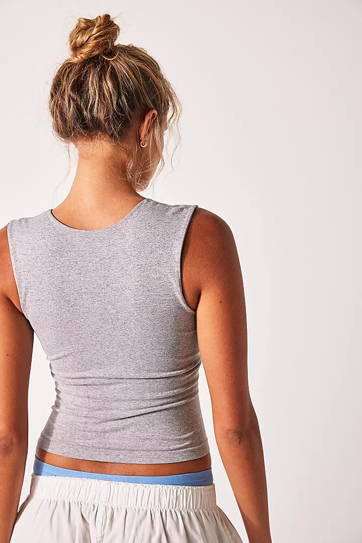 clean lines cami in heather gray