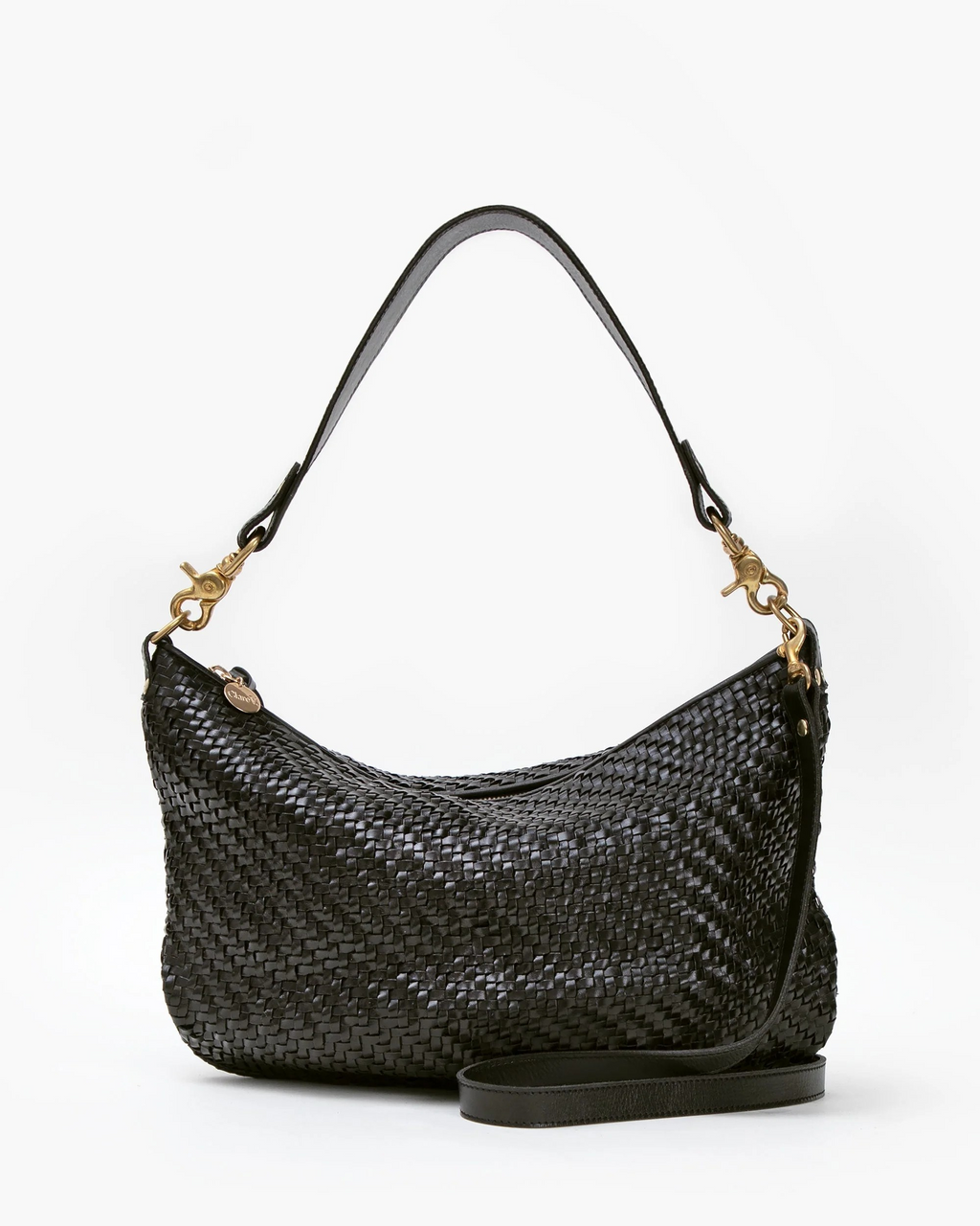 moyen messenger in black woven zig zag