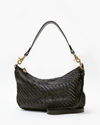 moyen messenger in black woven zig zag