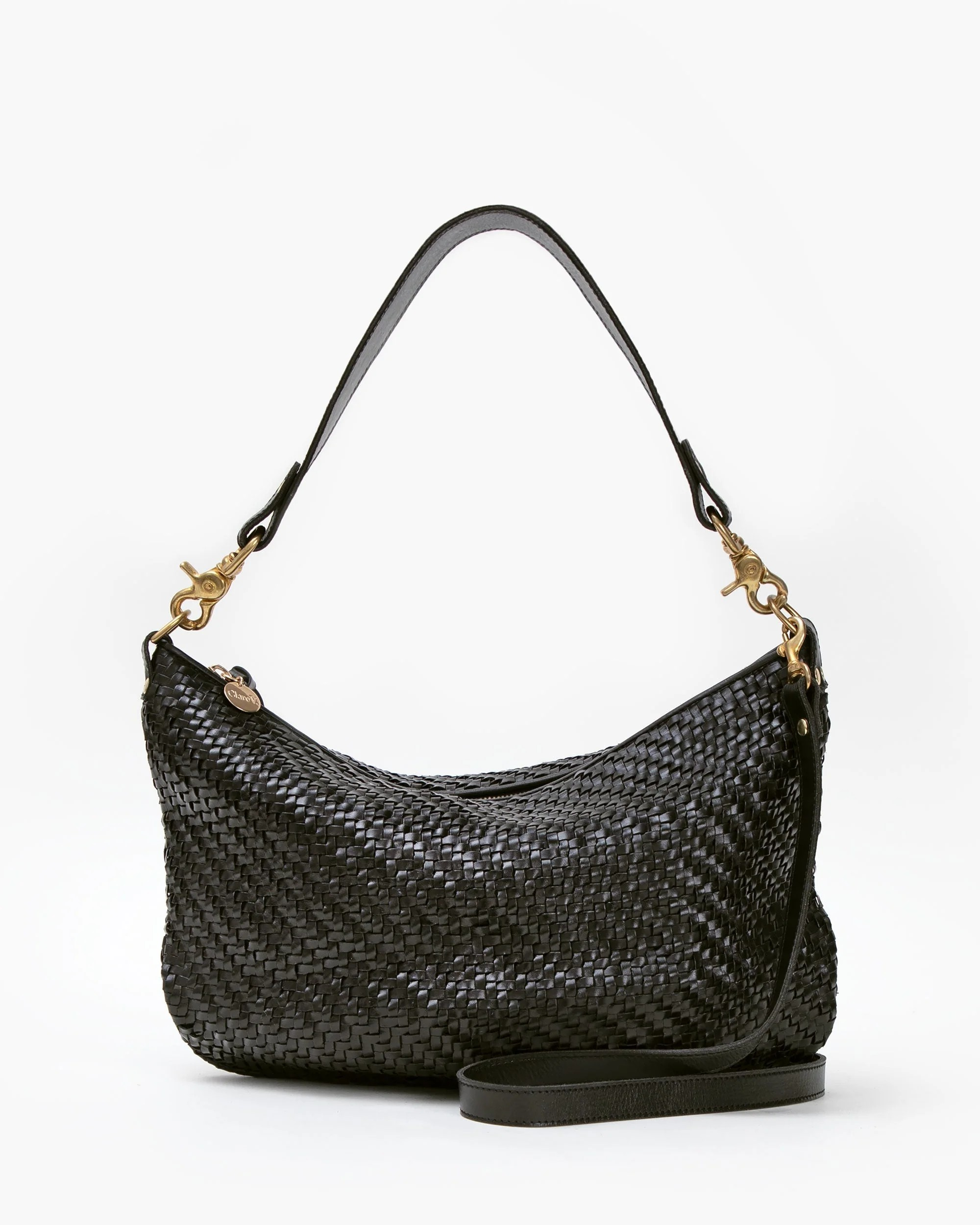 moyen messenger in black woven zig zag