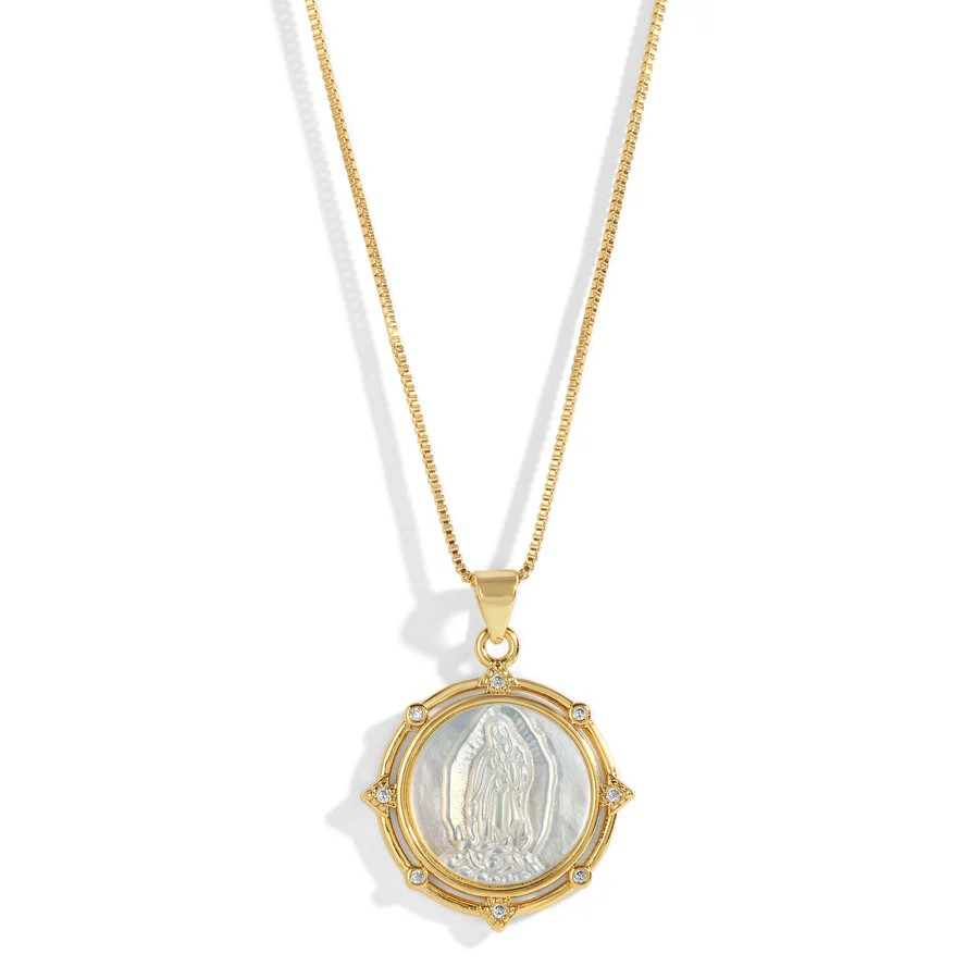 empress guadalupe necklace in gold