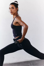 go to smooth square neck cami in washed black