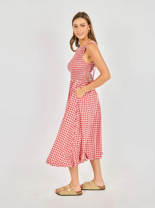 apple butter midi dress