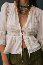 forever young bed jacket in white