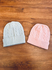  cable knit cuffed beanie