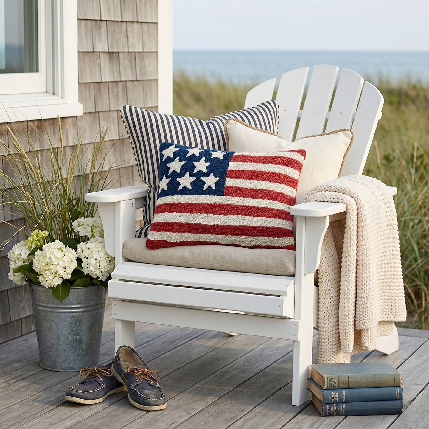 americana hook pillow