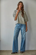 knit quarter sleeve cardi