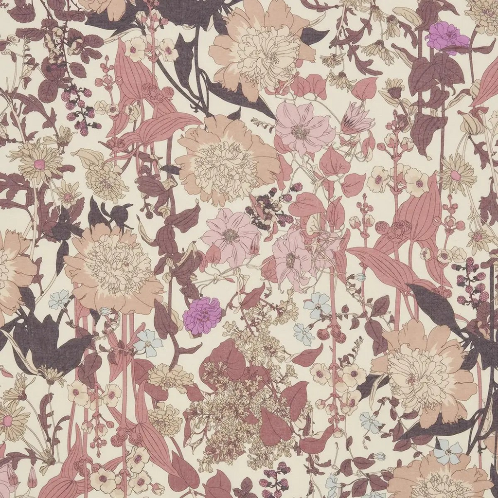 deco blooms candy stripe border lightweight scarf