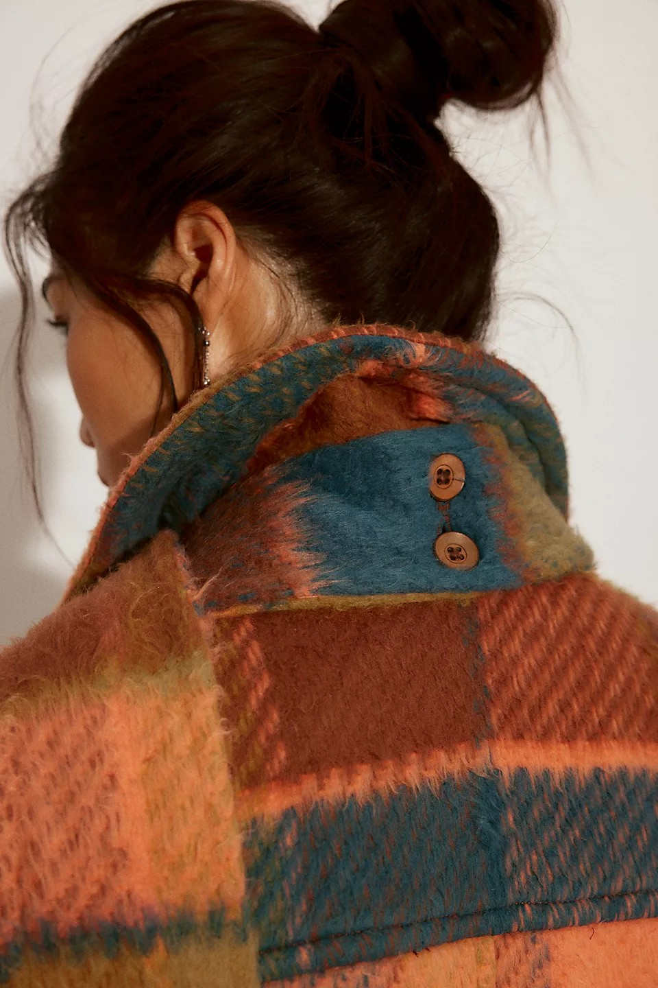 dalton wool coat in coral