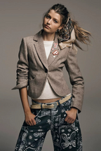 whip smart blazer in satchel