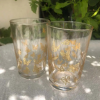 tea glasses - tiny butterflies