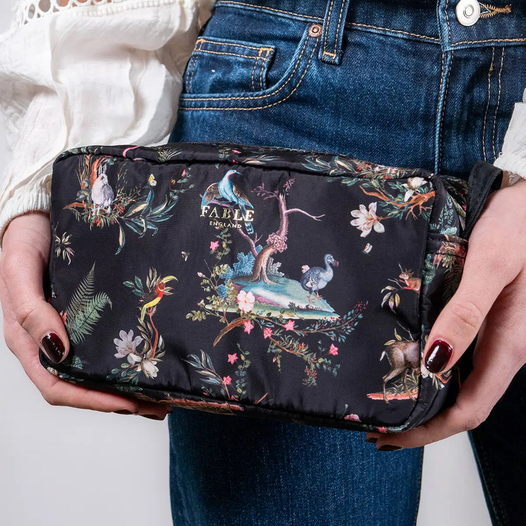 wonderland black travel pouch