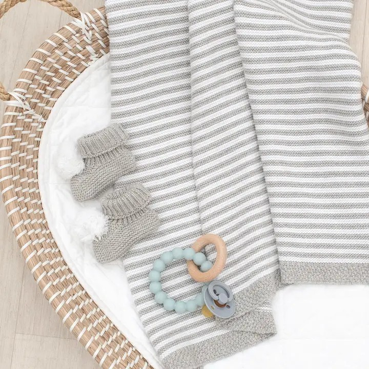100% cotton knit baby blanket