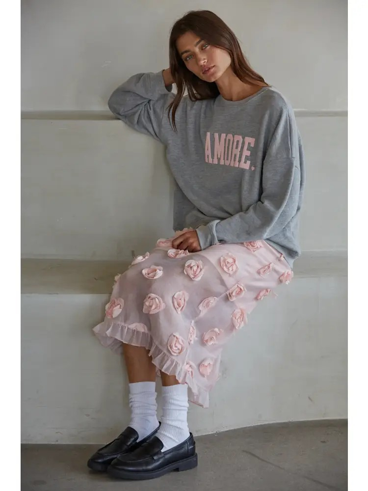 french terry amore pullover