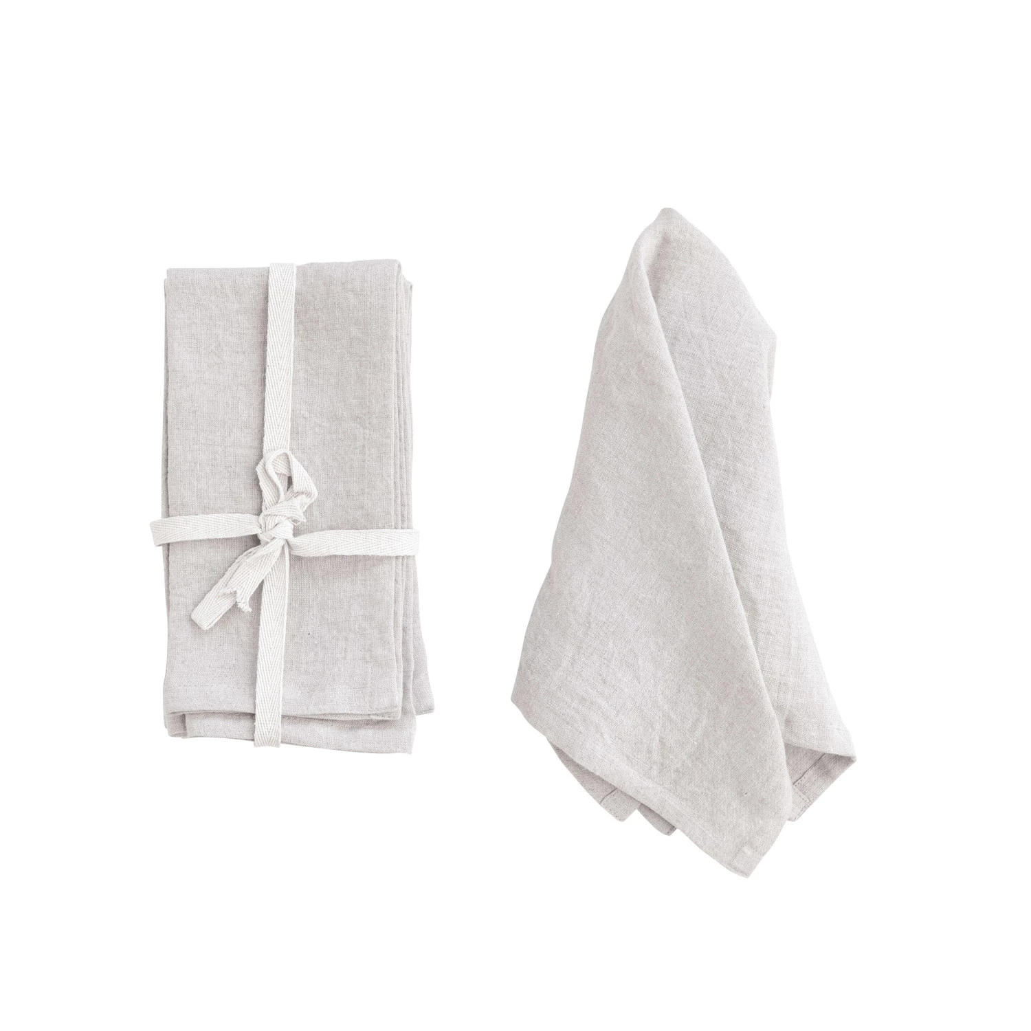 18" Square Stonewashed Linen Napkins