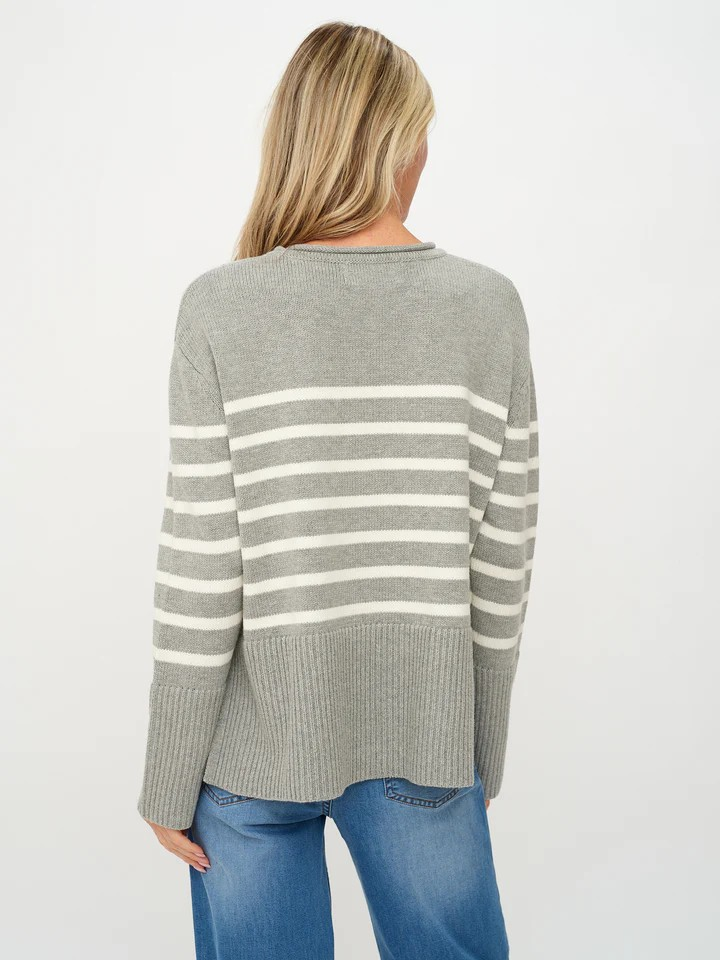 geralyn striped crew neck sweater